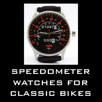 Speedometer watches for classic motorcycles